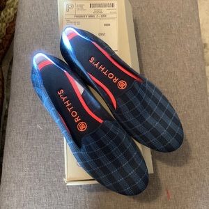 Rothy’s indigo gingham loafer-size 9